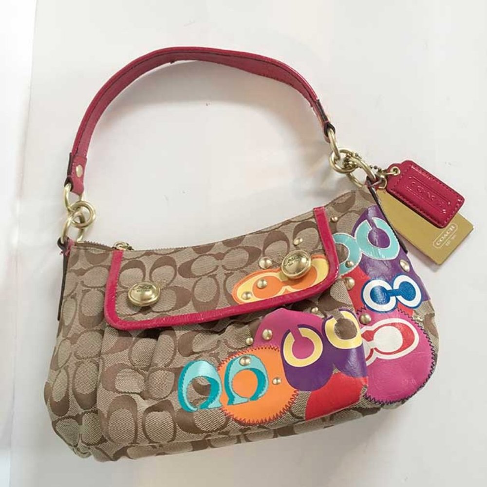 Coach Poppy glam signature collection hobo